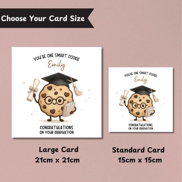 Smart Cookie Graduation Card Sizes