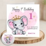 Cute Elephant Girls Birthday Main