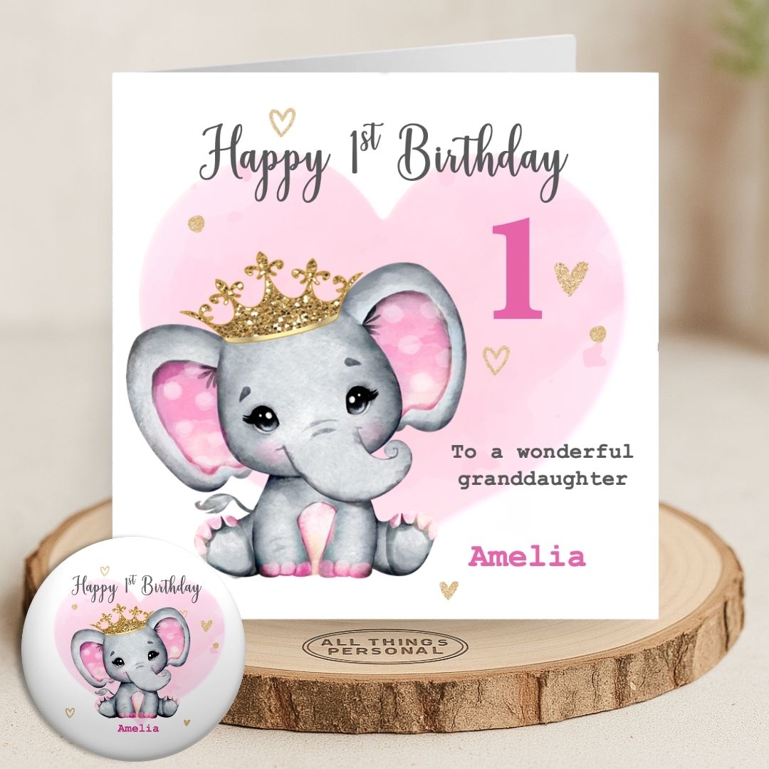 Cute Elephant Girls Birthday Main Cute Elephant Girls Birthday Main