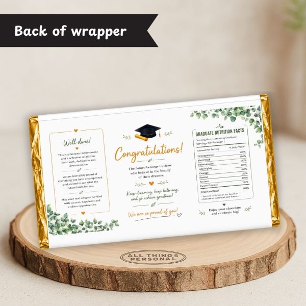 Eucalyptus Graduation Reverse Chocolate Wrapper