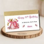 Pink Vibes 70th Birthday Money Wallet
