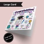 Cute Doodles Graduation Card Large Card Only