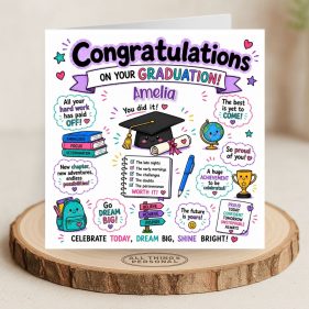 Cute Doodles Graduation Card Main