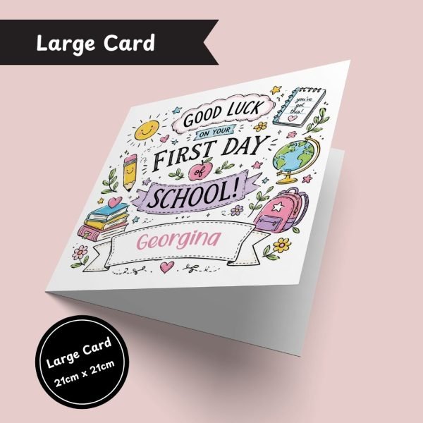 Pink School Superstar Card Large Card Only