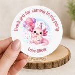 Axolotl Birthday Stickers