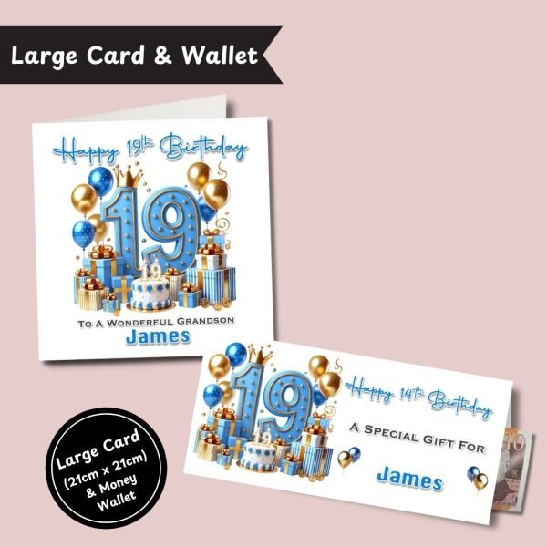Blue Vibes 19th Large Card & Wallet