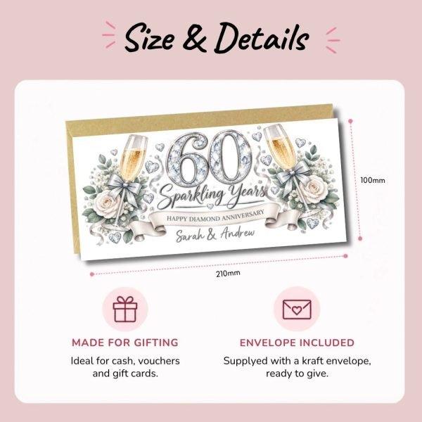 Diamond Wedding Anniversary Money Wallet Info