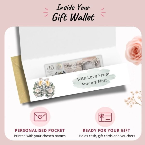 Diamond Wedding Anniversary Money Wallet Inside