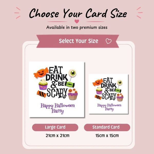 Eat Drink & Be Scary Halloween Choose Card Size