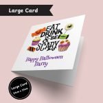 Eat Drink & Be Scary Halloween Large Card Only