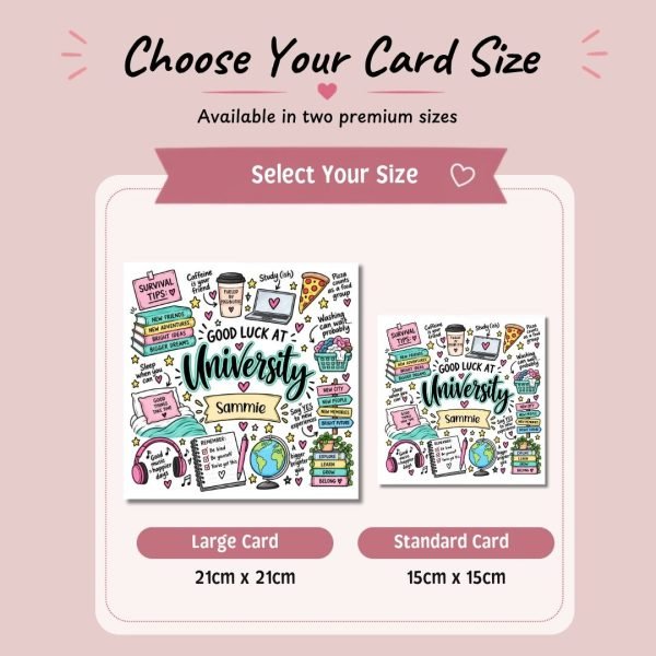 Survival Tips Good Luck At University Choose Card Size