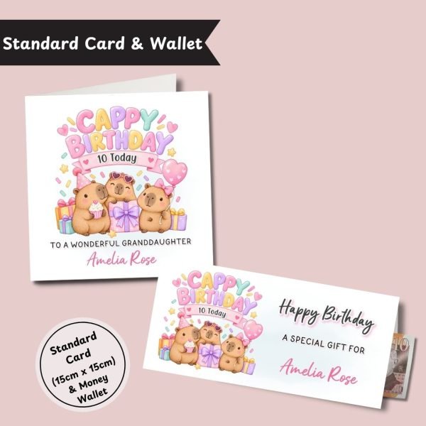 Capybara Birthday Standard Card & Wallet