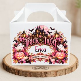 Pink Halloween Treat Box